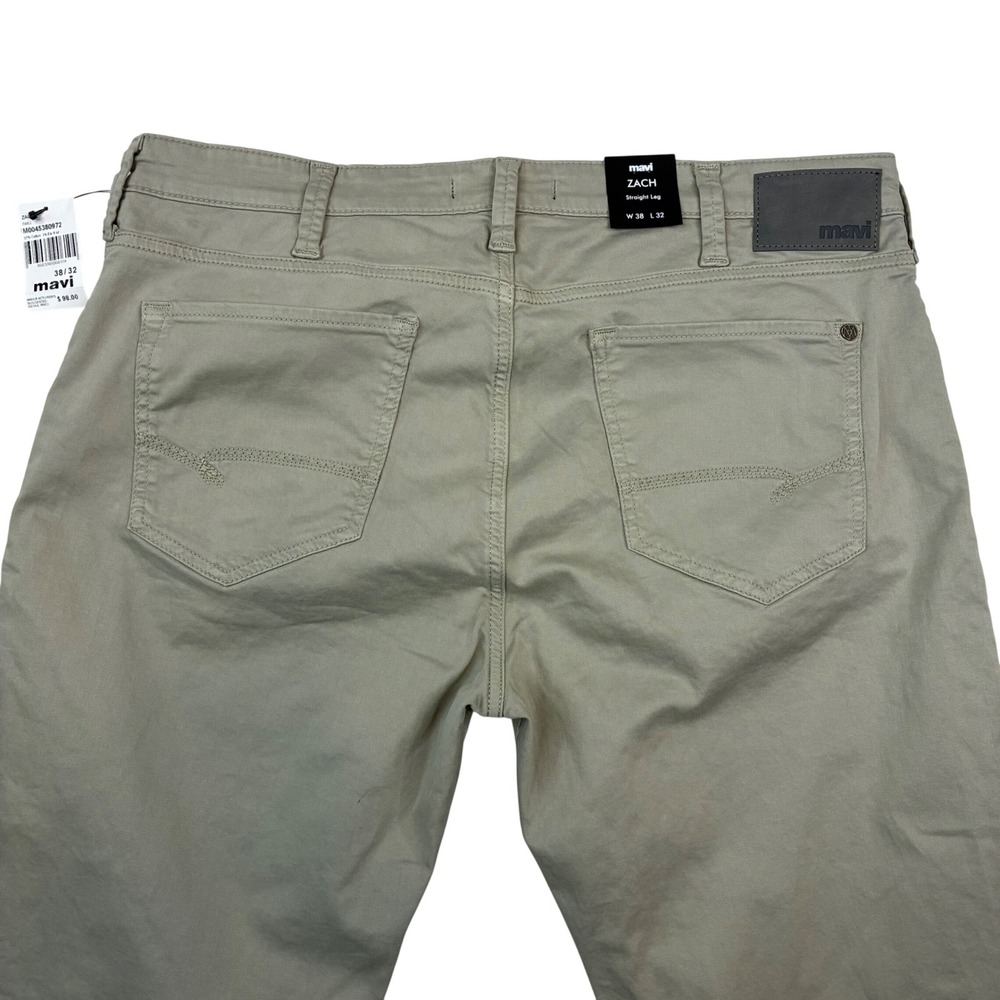 Mavi‎ Zach Straight Leg Men 38x32 Sage Green Twill Stretch Cotton Pants New